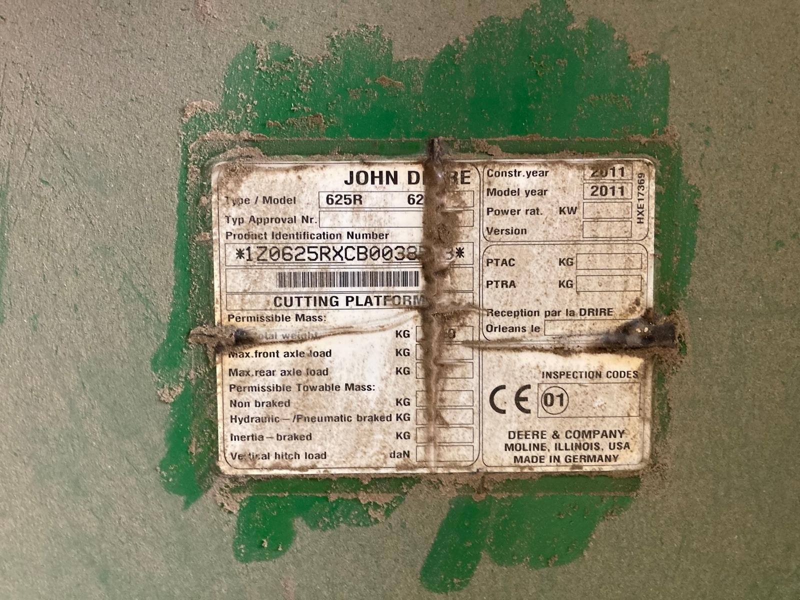 Schneidwerk des Typs John Deere 625 Schneidwerk, Gebrauchtmaschine in Rottenburg (Bild 2)