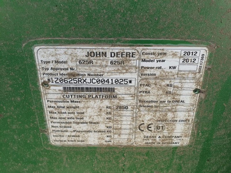 Schneidwerk typu John Deere 625R, Gebrauchtmaschine v PITHIVIERS Cedex (Obrázek 10)