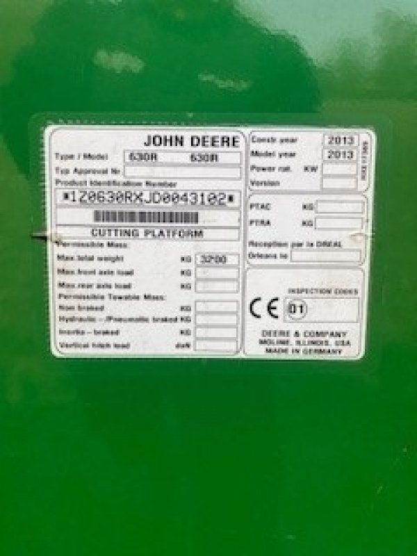 Schneidwerk типа John Deere 630R INDF. TROMLE 30FOD 30 fods, Gebrauchtmaschine в Søllested (Фотография 4)