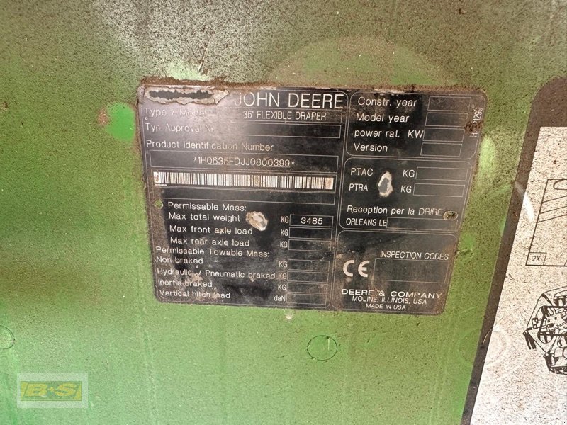 Schneidwerk типа John Deere 635 RDF, Gebrauchtmaschine в Osterburg (Фотография 5)