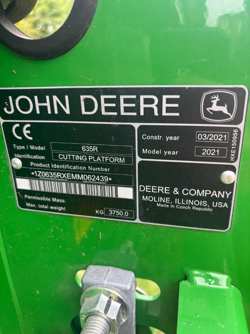 Schneidwerk typu John Deere 635R MY21 (10,70m), Gebrauchtmaschine v Plau am See / OT Klebe (Obrázek 7)