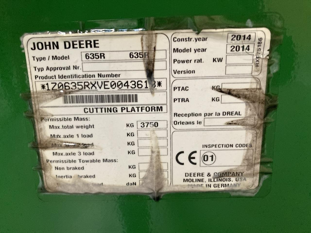 Schneidwerk des Typs John Deere 635R, Gebrauchtmaschine in Bramming (Bild 10)