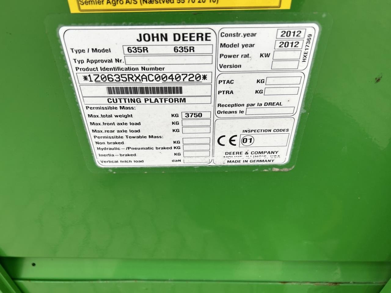 Schneidwerk typu John Deere 635R, Gebrauchtmaschine v Bramming (Obrázek 6)