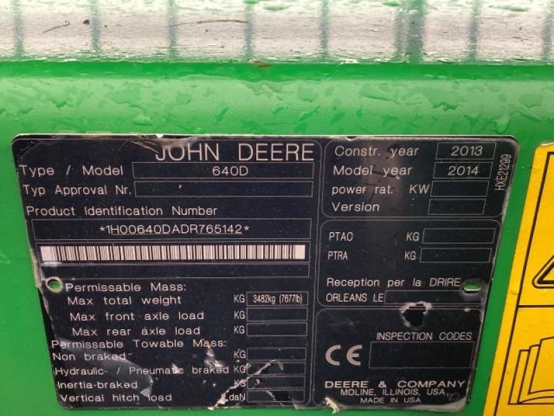 Schneidwerk typu John Deere 640D, Gebrauchtmaschine v Bramming (Obrázek 8)