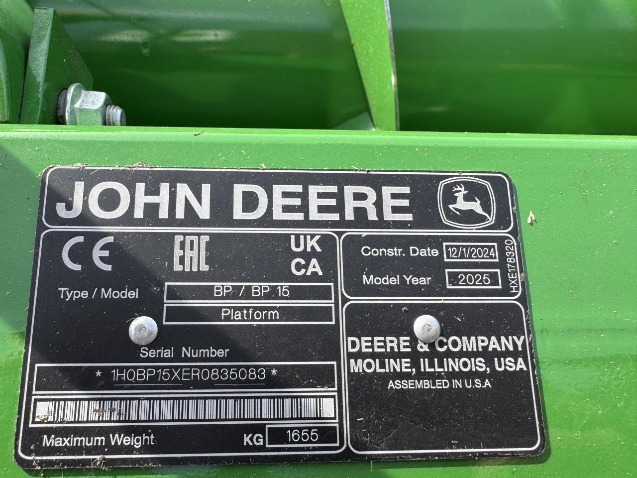 Schneidwerk typu John Deere BP15 PICKUP SKÆREBOR, Gebrauchtmaschine v Brønderslev (Obrázek 3)