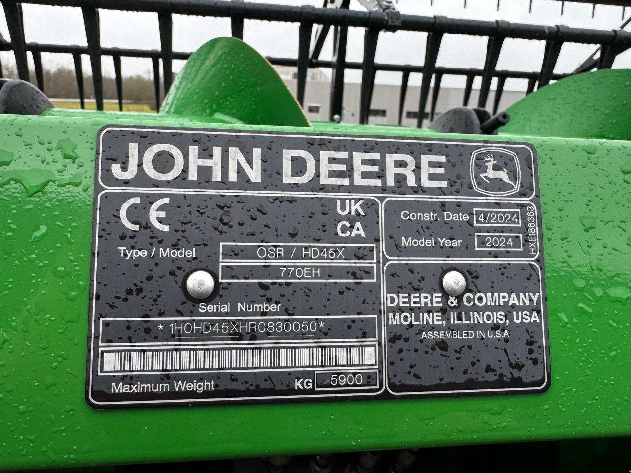 Schneidwerk του τύπου John Deere HD45X, Gebrauchtmaschine σε Brønderslev (Φωτογραφία 5)