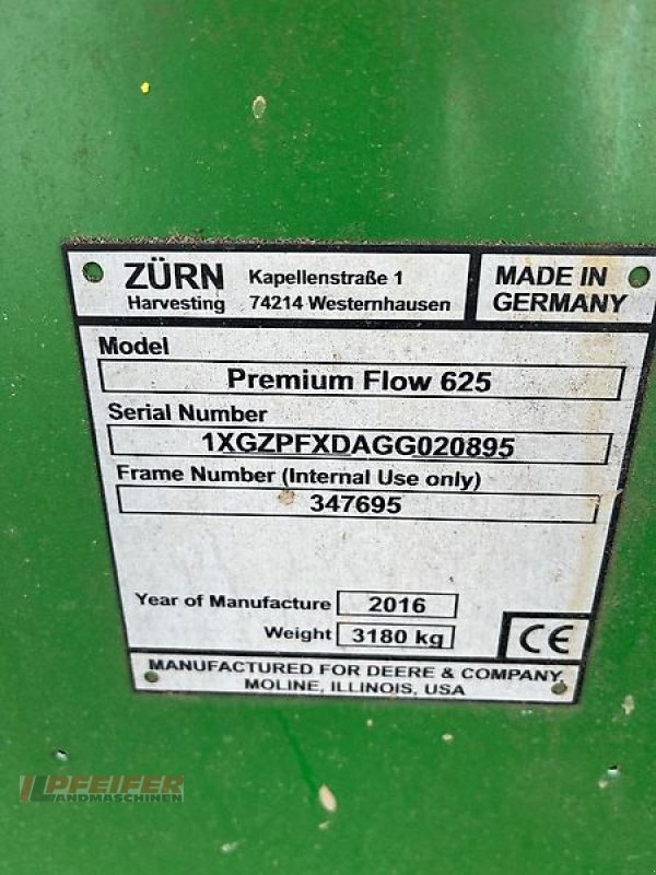 Schneidwerk du type John Deere Premium Flow 625, Gebrauchtmaschine en Elleben OT Riechheim (Photo 5)