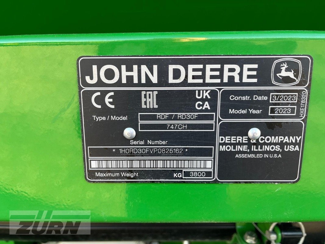 Schneidwerk типа John Deere RD30 F Hydraflex, Gebrauchtmaschine в Holzgünz - Schwaighausen (Фотография 16)