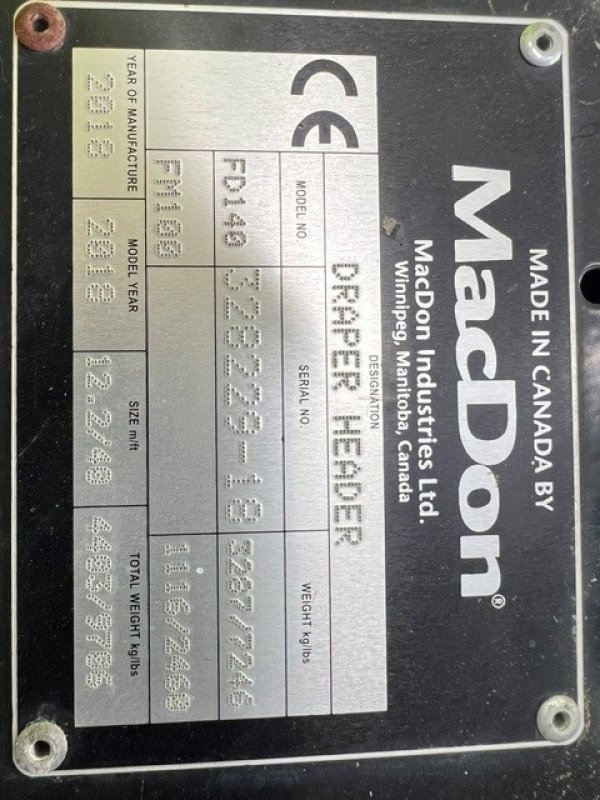 Schneidwerk от тип MacDon FD140, Gebrauchtmaschine в Borjád (Снимка 8)