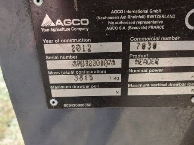 Schneidwerk tipa Massey Ferguson 30" Powerflow, Gebrauchtmaschine u Hemmet (Slika 7)