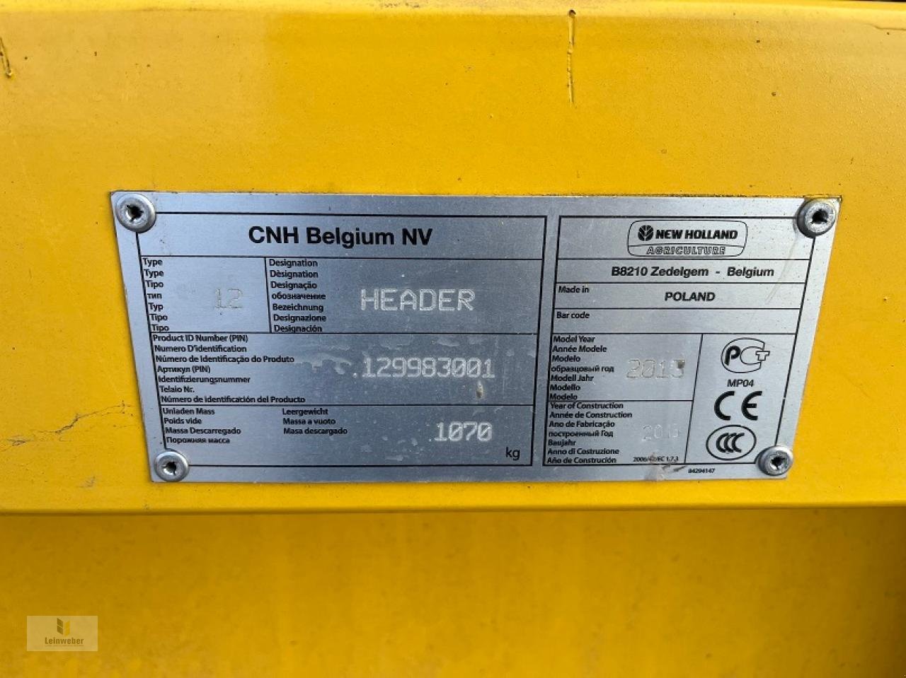 Schneidwerk typu New Holland 12 (3,60m), Gebrauchtmaschine v Neuhof - Dorfborn (Obrázek 6)