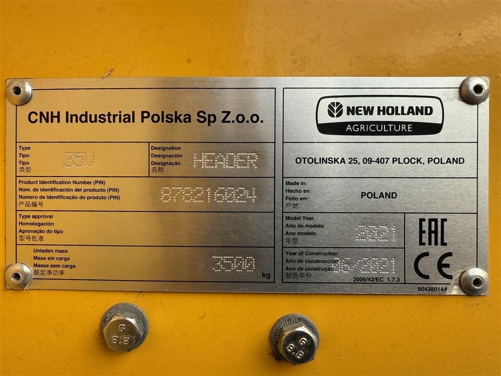 Schneidwerk des Typs New Holland 760CG 35” VarioFeed HD, Gebrauchtmaschine in Gjerlev J. (Bild 13)