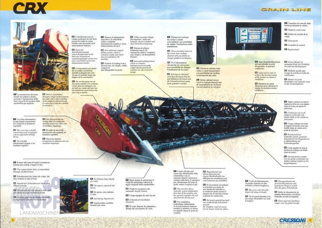 Schneidwerk vrste Sonstige Cressoni klappbare Schneidwerke 4,80m bis 7,60m, Neumaschine v Schutterzell (Slika 1)