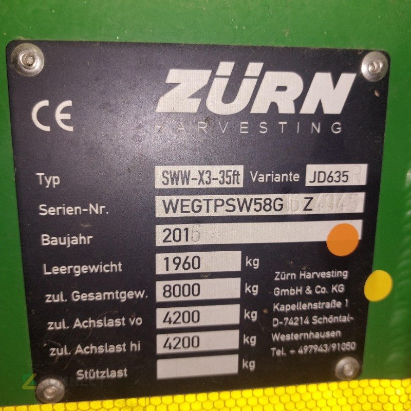 Schneidwerk des Typs Zürn 635 Premium Flow, Gebrauchtmaschine in Gerichshain (Bild 15)