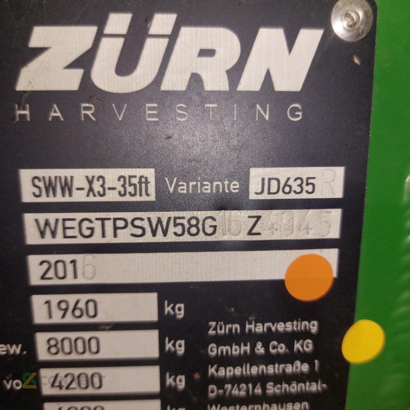 Schneidwerk des Typs Zürn 635 Premium Flow, Gebrauchtmaschine in Gerichshain (Bild 16)