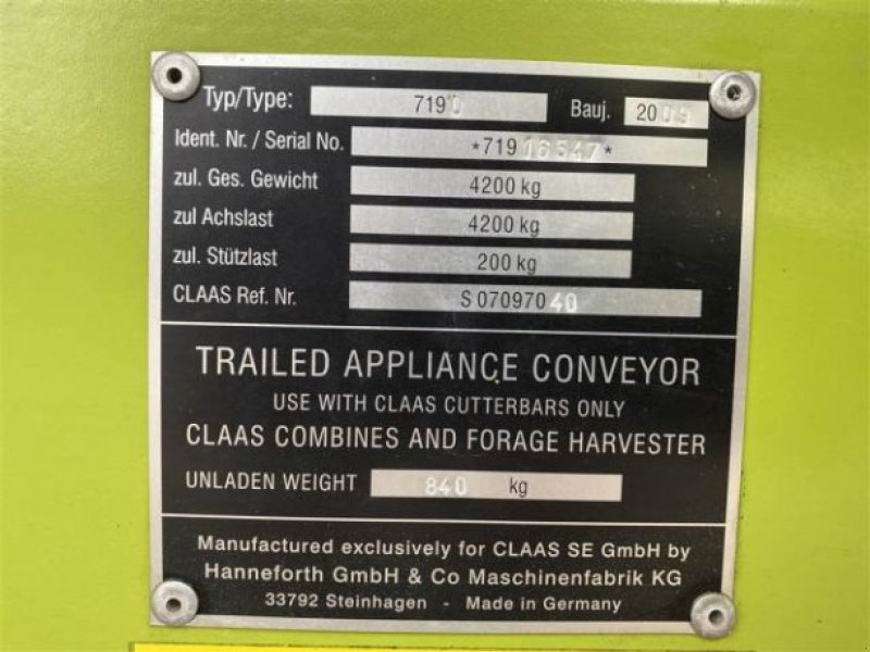 Schneidwerkswagen des Typs CLAAS Skærebordsvogn 30", Gebrauchtmaschine in Hemmet (Bild 4)