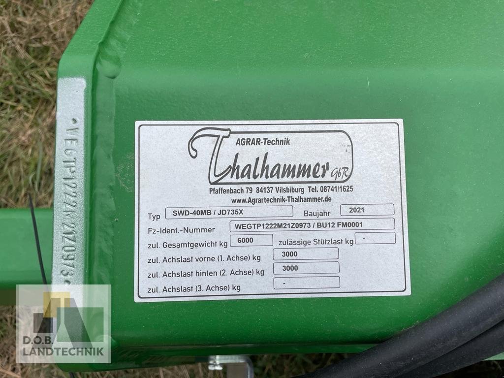 Schneidwerkswagen typu Thalhammer JD 735x, Gebrauchtmaschine v Regensburg (Obrázek 3)