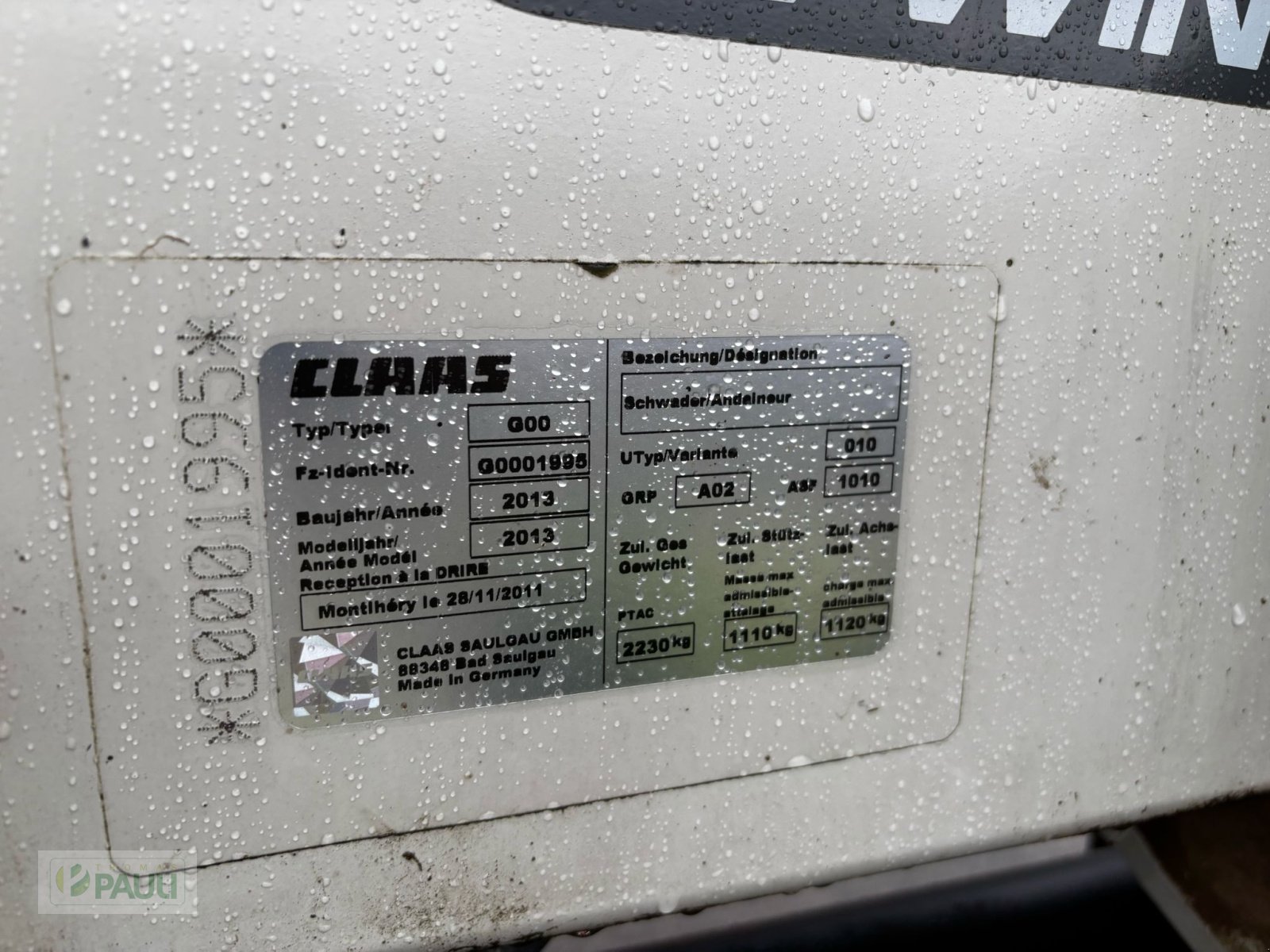 Schwader Türe ait CLAAS Liner 1650 Twin, Gebrauchtmaschine içinde Grainet (resim 4)