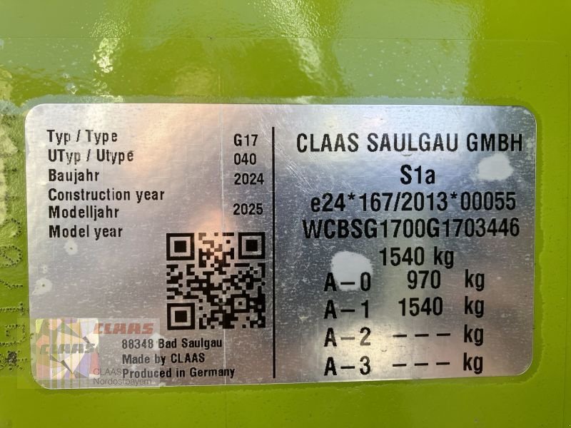 Schwader des Typs CLAAS LINER 1700 TWIN, Neumaschine in Freystadt (Bild 22)