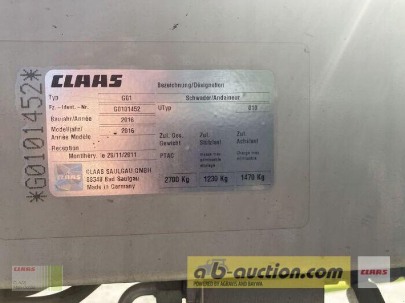 Schwader des Typs CLAAS LINER 1750, Gebrauchtmaschine in Wassertrüdingen (Bild 3)