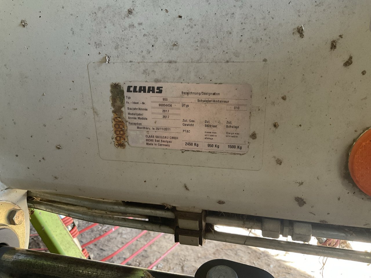 Schwader tipa CLAAS LINER 2900, Gebrauchtmaschine u MORLHON LE HAUT (Slika 8)