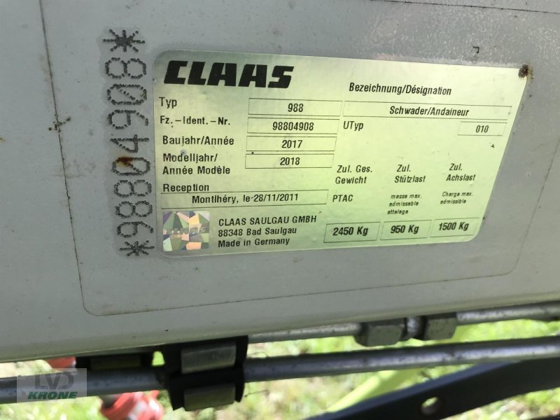 Schwader typu CLAAS Liner 2900, Gebrauchtmaschine v Spelle (Obrázek 11)