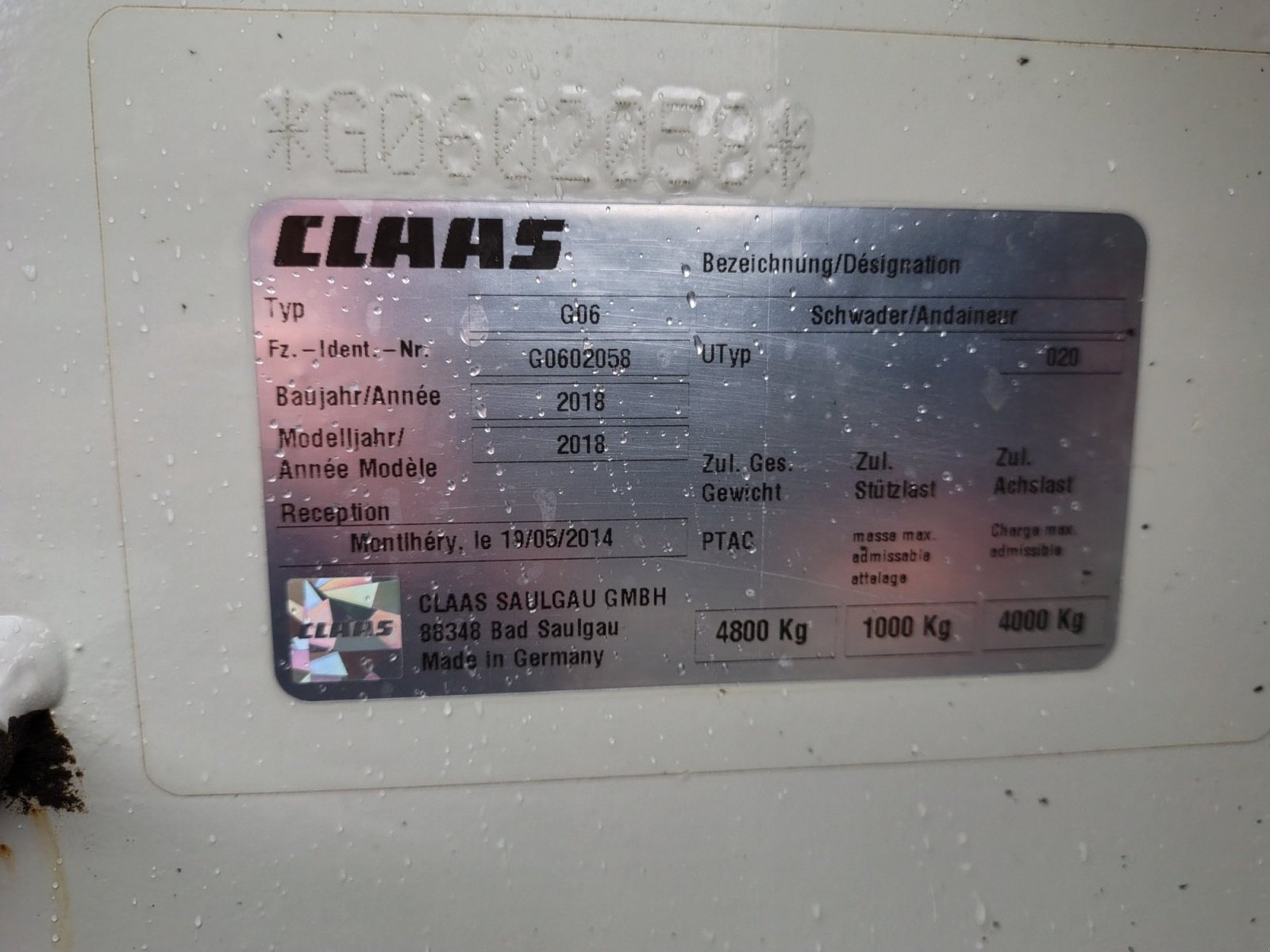 Schwader typu CLAAS Liner 3600 Comfort, Gebrauchtmaschine v Leutershausen (Obrázek 3)