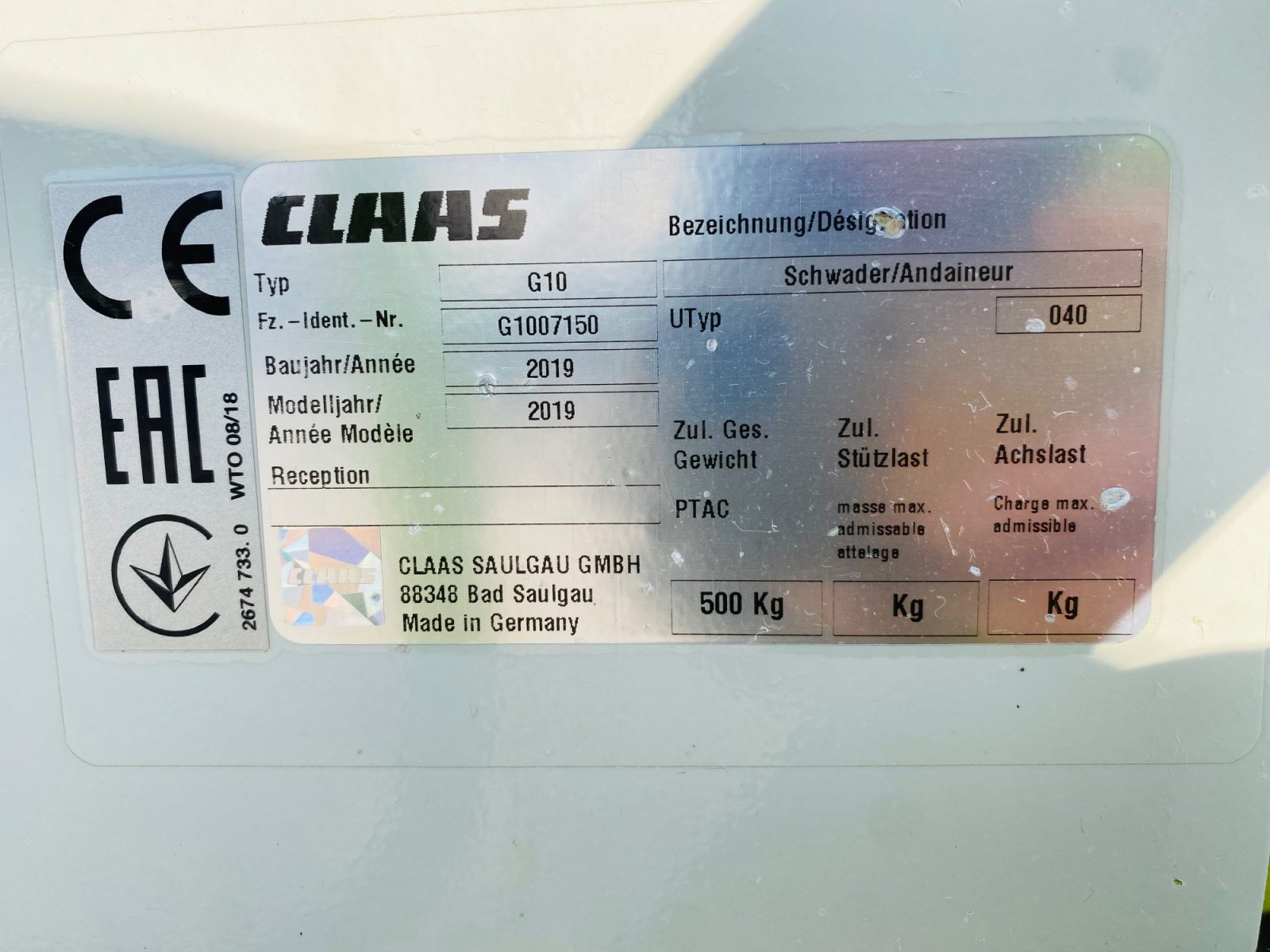 Schwader van het type CLAAS Liner 370, Gebrauchtmaschine in Herrsching (Foto 7)