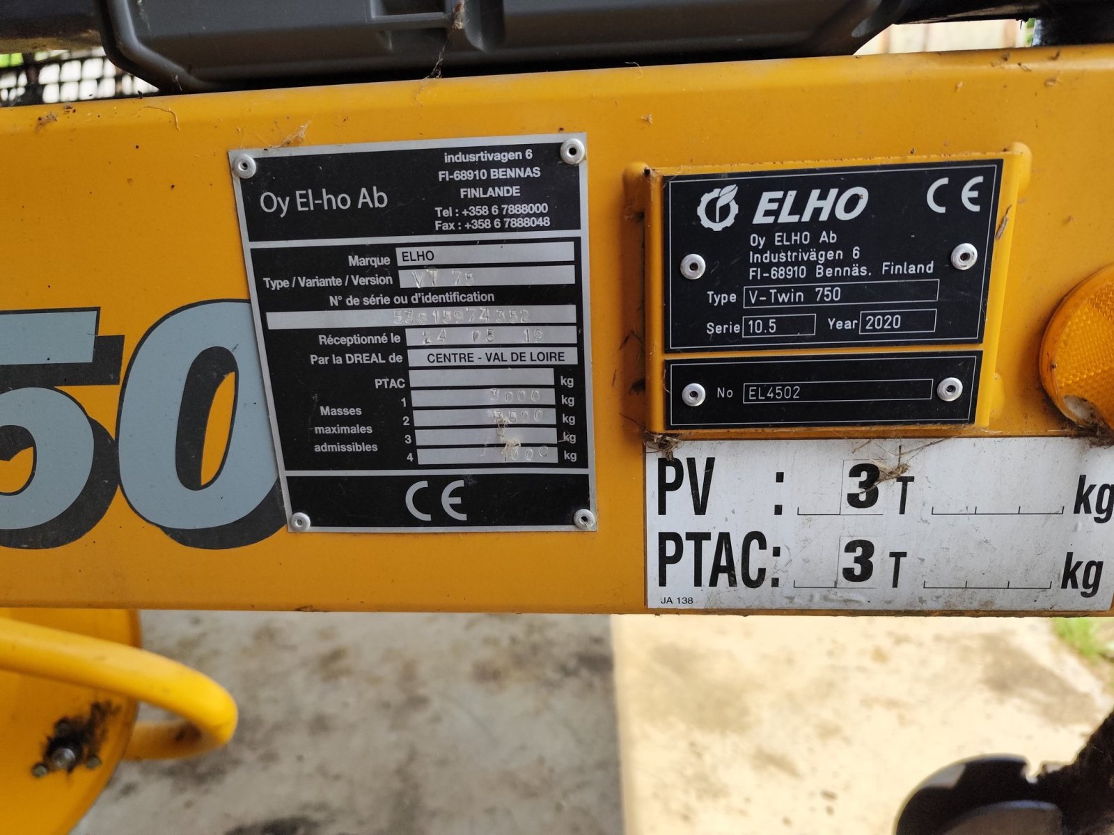 Schwader des Typs Elho V-TWIN 750, Gebrauchtmaschine in Aron (Bild 2)