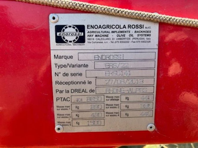 Schwader του τύπου Enorossi ERS 22, Gebrauchtmaschine σε BRAS SUR MEUSE (Φωτογραφία 5)