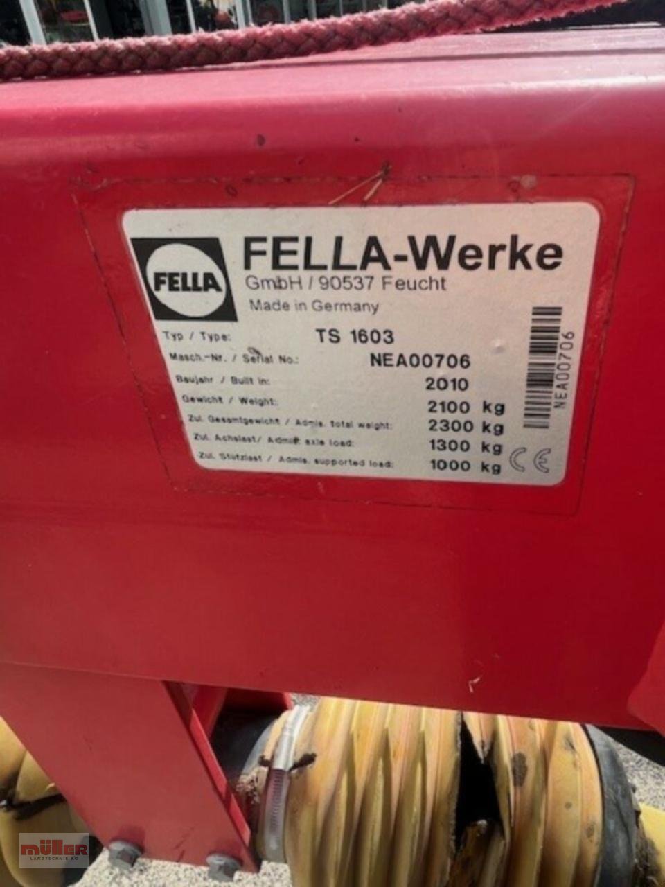 Schwader des Typs Fella 1603, Gebrauchtmaschine in Holzhausen (Bild 5)