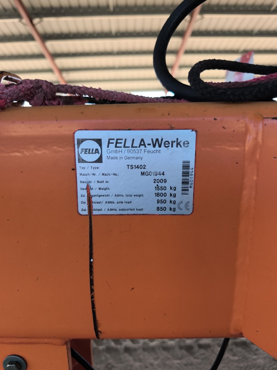 Schwader typu Fella TS 1402, Gebrauchtmaschine v LACAPELLE-MARIVAL (Obrázek 6)