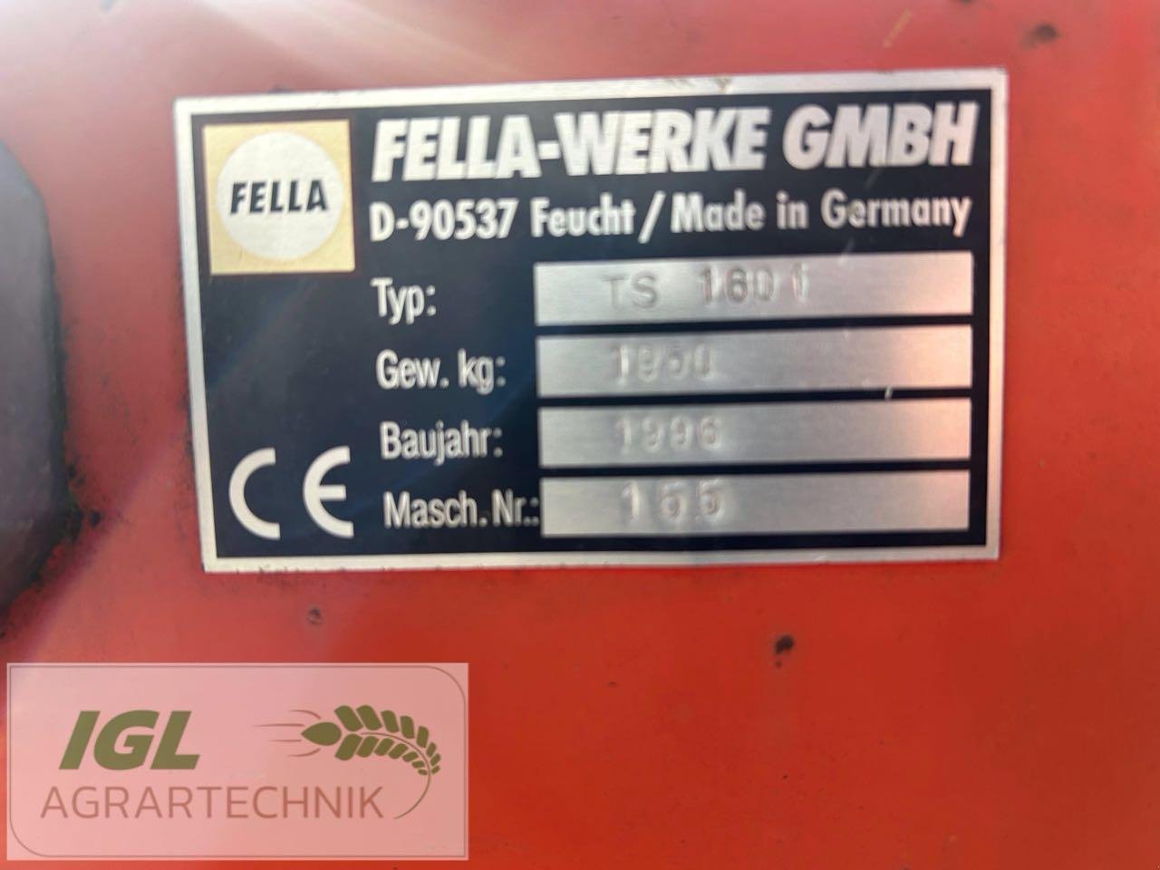 Schwader του τύπου Fella TS 1601, Gebrauchtmaschine σε Nabburg (Φωτογραφία 7)