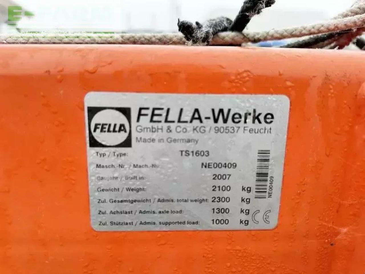 Schwader Türe ait Fella ts 1603 doppelschwader, Gebrauchtmaschine içinde SANKT MARIENKIRCHEN BEI SCHÄRDING (resim 11)