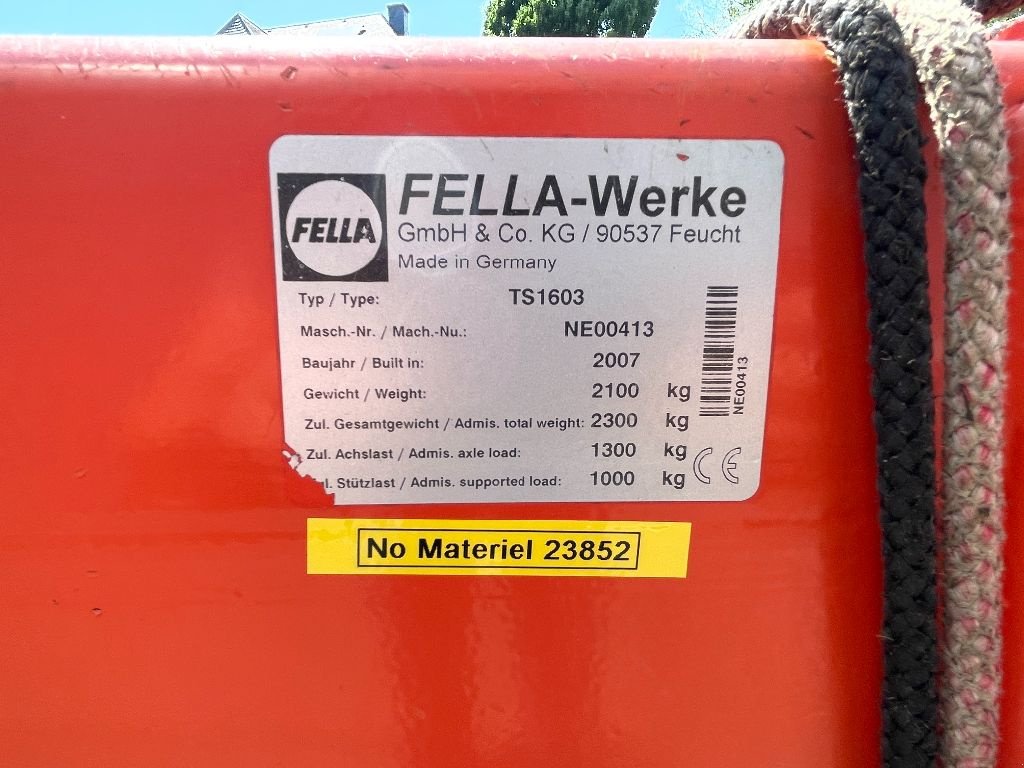 Schwader of the type Fella TS 1603, Gebrauchtmaschine in Noerdange (Picture 10)