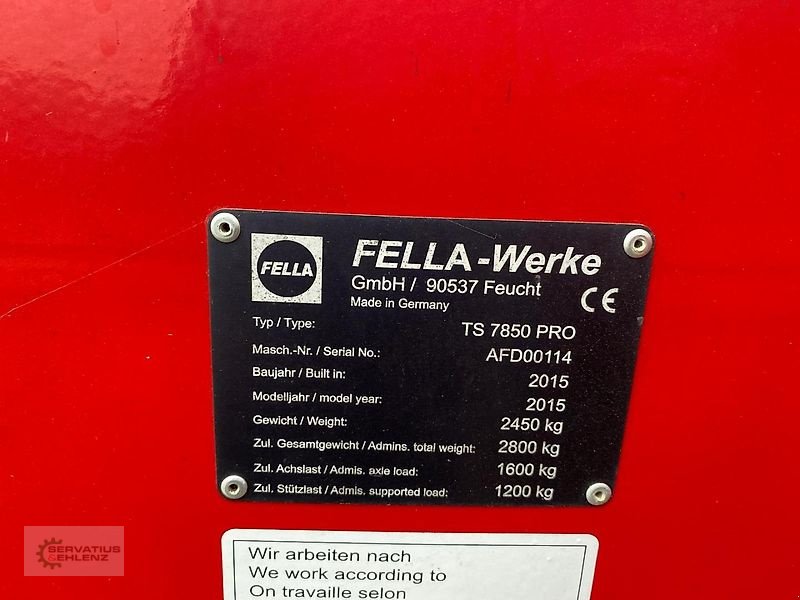 Schwader tipa Fella TS 7850 Pro TOP Zustand!, Gebrauchtmaschine u Rittersdorf (Slika 8)