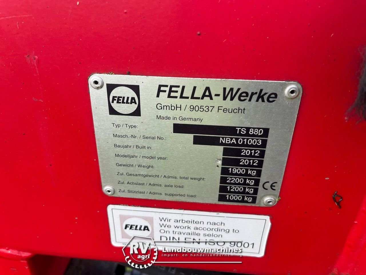 Schwader typu Fella TS 880, Gebrauchtmaschine v Zoeterwoude (Obrázek 11)