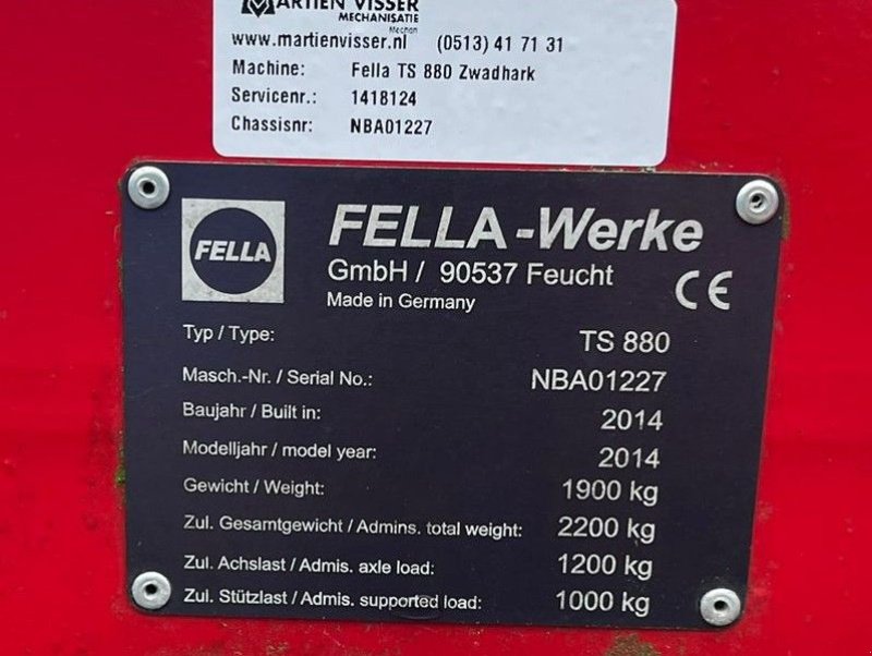 Schwader от тип Fella TS880, Gebrauchtmaschine в Joure (Снимка 10)