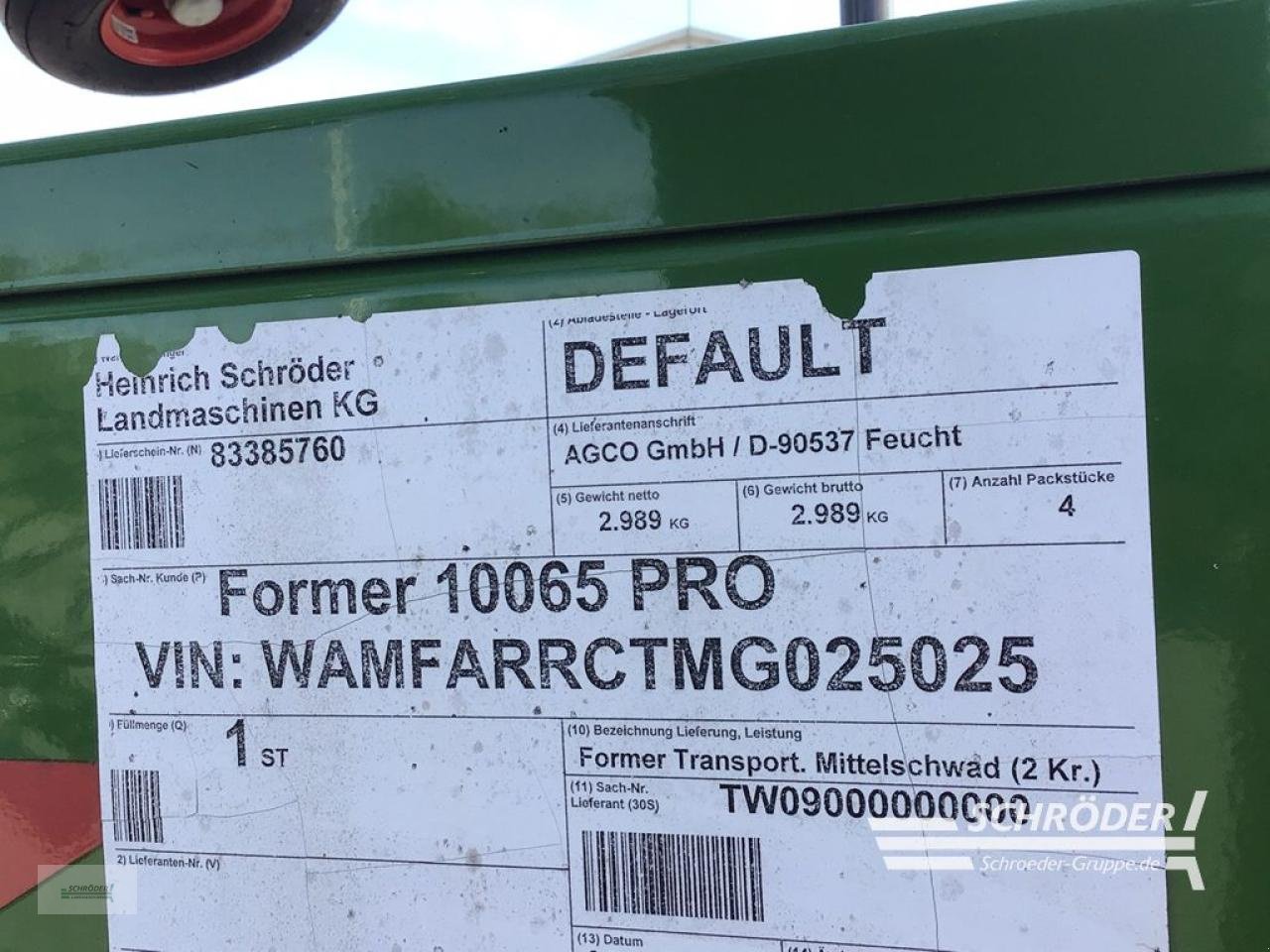 Schwader του τύπου Fendt FORMER 10065 PRO, Gebrauchtmaschine σε Penzlin (Φωτογραφία 10)