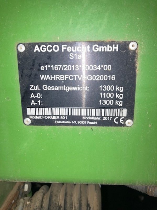 Schwader типа Fendt Former 801, Gebrauchtmaschine в Hofgeismar (Фотография 5)