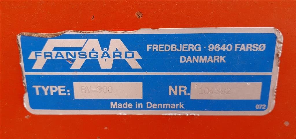 Schwader typu Fransgard RV 300, Gebrauchtmaschine v Horsens (Obrázek 10)