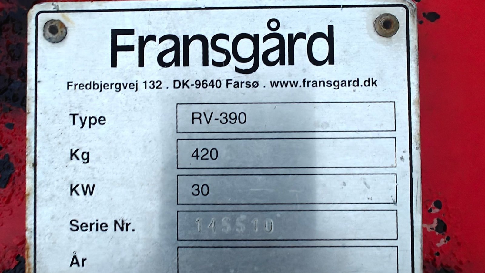 Schwader tip Fransgard RV-390, Gebrauchtmaschine in Vejen (Poză 4)