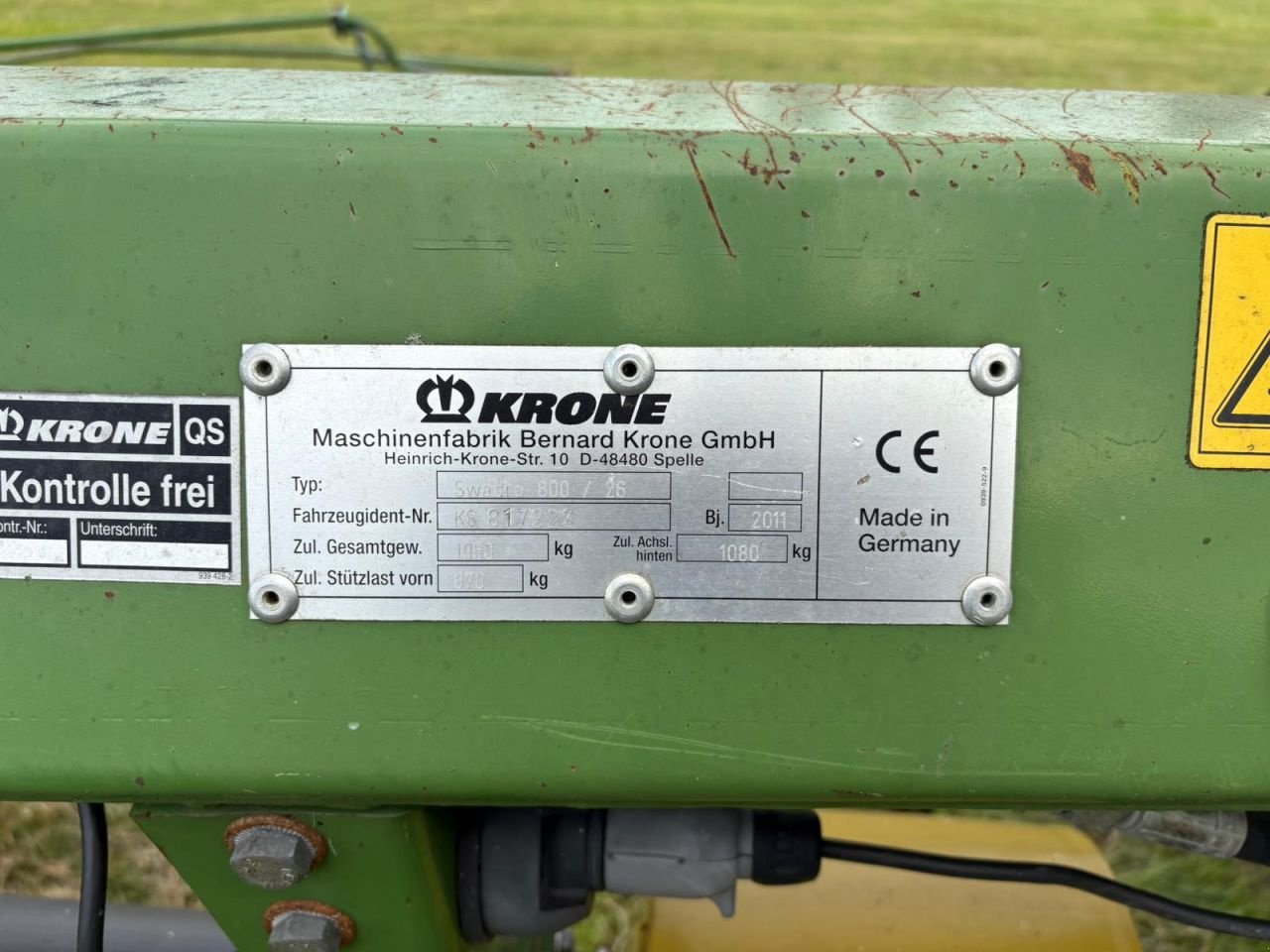 Schwader типа Krone 800/26, Gebrauchtmaschine в Nijega (Фотография 8)