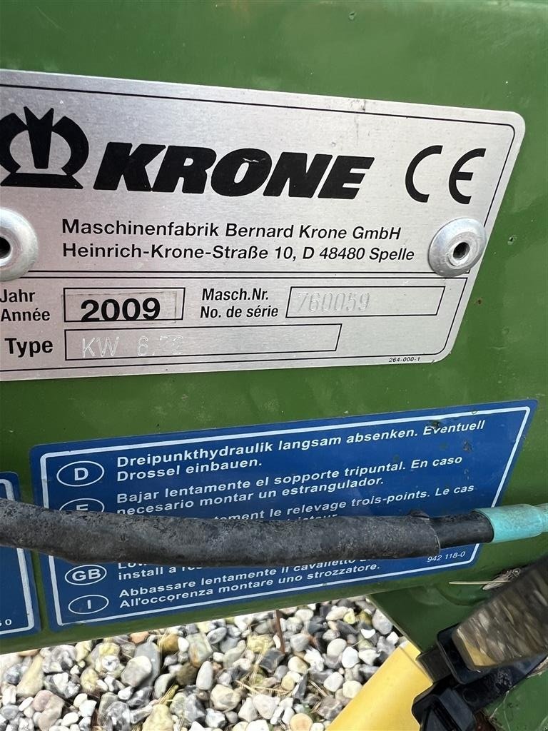 Schwader типа Krone KW 6.72, Gebrauchtmaschine в Brønderslev (Фотография 5)