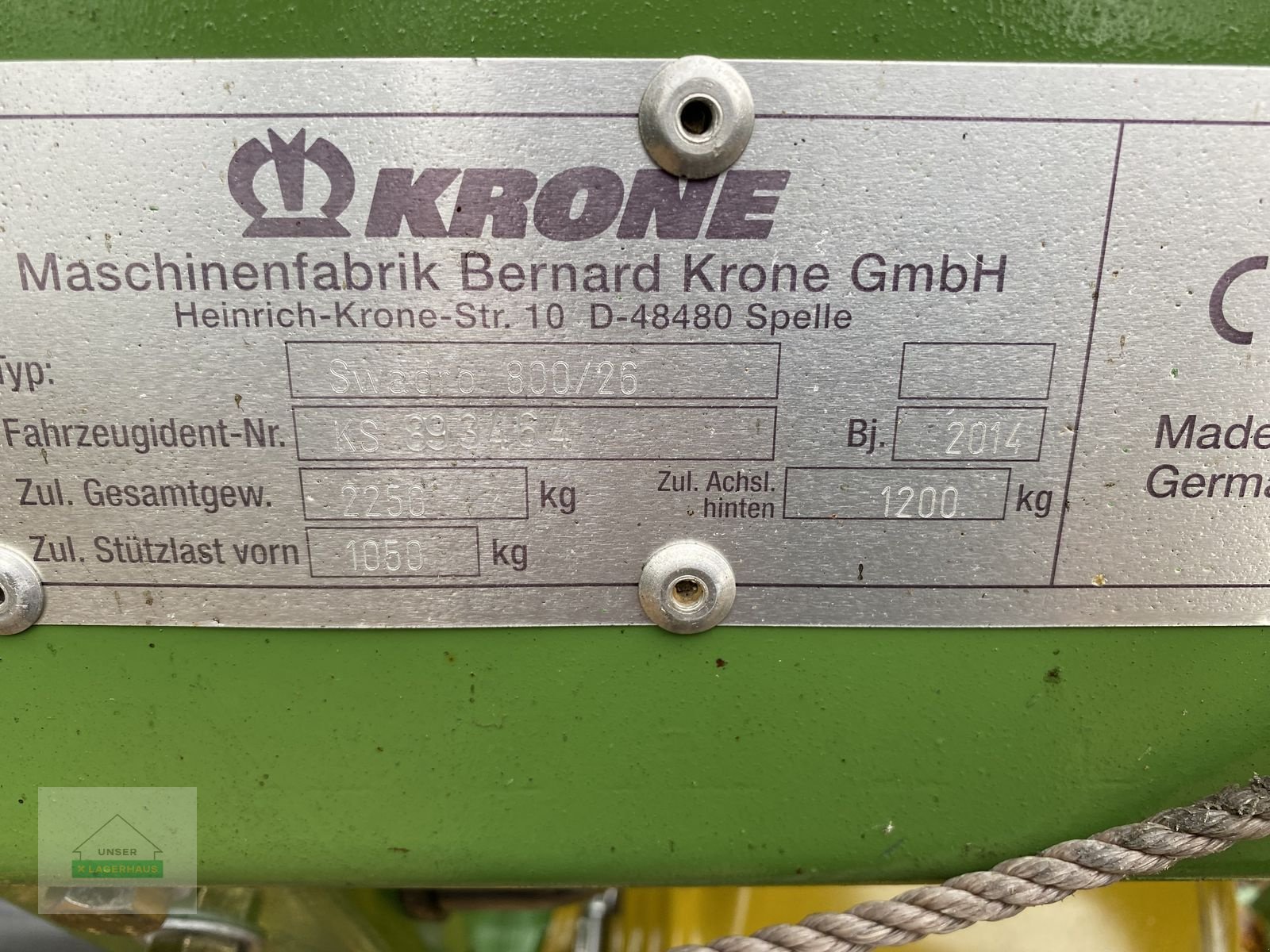 Schwader del tipo Krone Mittelschwader 800/26, Gebrauchtmaschine en Wartberg (Imagen 3)