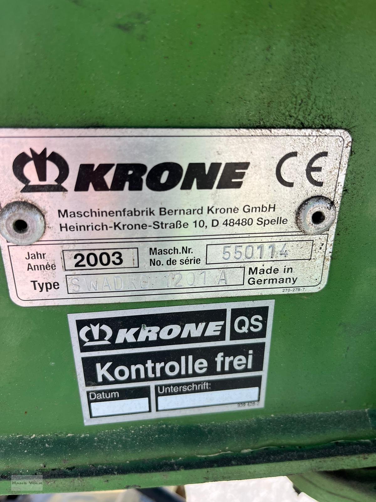 Schwader tip Krone Swadro 1201 A, Gebrauchtmaschine in Antdorf (Poză 17)