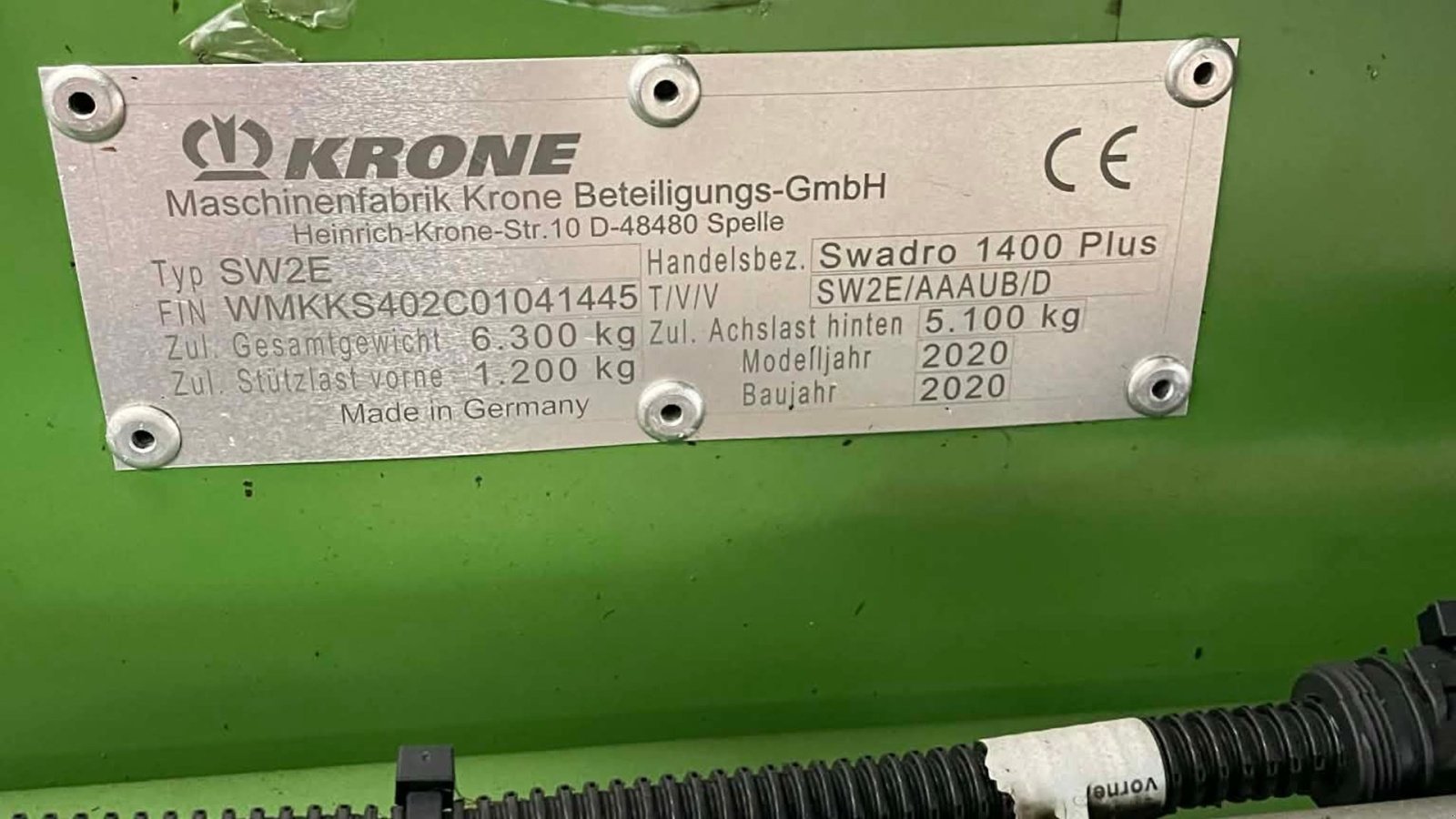 Schwader του τύπου Krone Swadro 1400 plus Model PLUS, Gebrauchtmaschine σε Løgstør (Φωτογραφία 7)