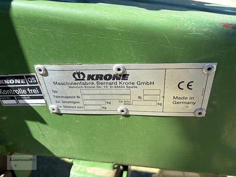 Schwader of the type Krone Swadro 1400 Plus, Gebrauchtmaschine in Lütjenwestedt (Picture 3)