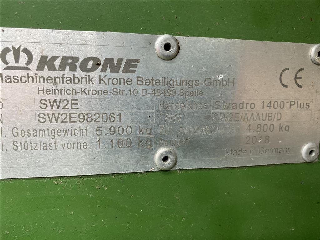 Schwader типа Krone Swadro 1400 plus, Gebrauchtmaschine в Aulum (Фотография 3)