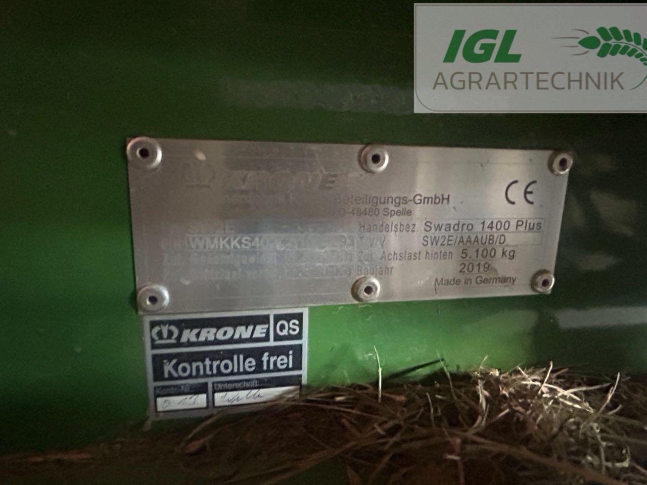 Schwader typu Krone Swadro 1400 Plus, Gebrauchtmaschine v Nabburg (Obrázek 10)